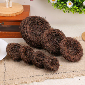 Easter Simulation <strong>Bird</strong> <strong>Nest</strong> Ornaments Courtyard Grass <strong>Nest</strong> DIY Plastic Weaving Dead Branches Decoration Props Farmhouse Handmade - Product Image 3