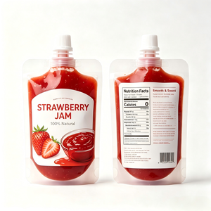 Custom Labels Fruit Jam Food-grade Stand-Up Spout <b>Bags</b> Tomato Sauce Doypack Sachets Yogurt <b>Packaging</b> <b>Bags</b> with Nozzle - Product Image 2