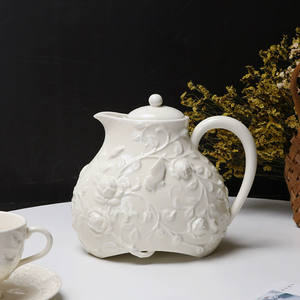Wholesale European Retro Style Teacups Relief Sculpture Angel Ceramic Coffee <b>Tea</b> Pot <b>Cup</b> Set - Product Image 1