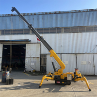 Nouvelle mini-grue araignée hydraulique 1.2T avec moteur, hauteur de levage de 7 m pour levage intérieur et ventouses à verre