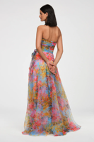 Ventes directes d'usine, robes pour femmes à imprimés floraux et volants, robes sans bretelles, robes moulantes, mode féminine