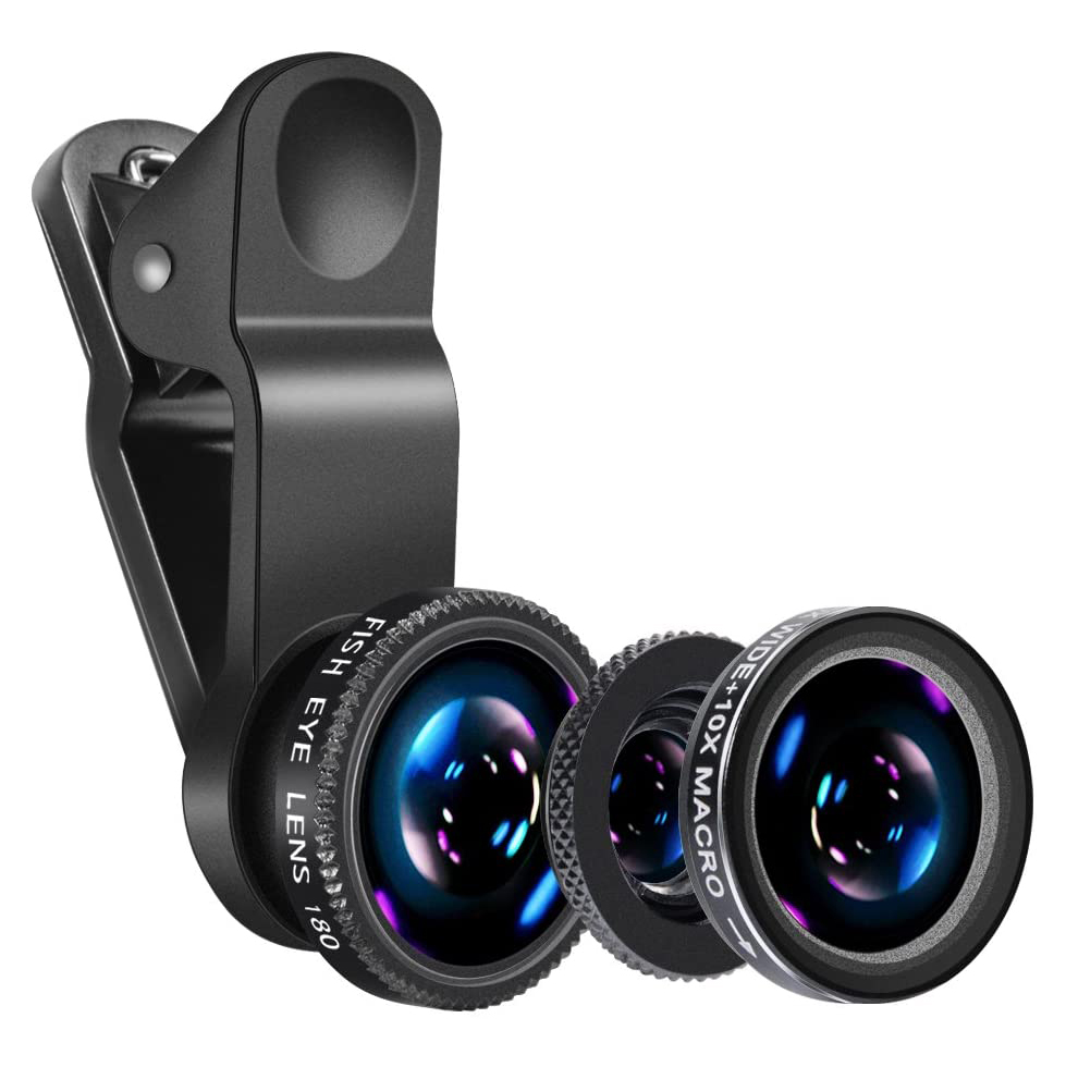 Universal 3 in 1 Wide Angle Lens Camera Mobile Phone Lenses Cell Phone Kit Camera Lens For iPhone Smartphone Accessories