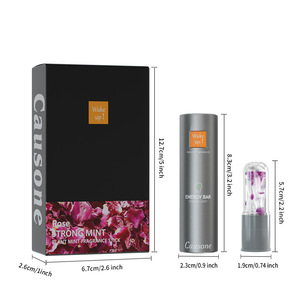 El stick nasal con aceite esencial de menta alivia el estrés y previene la somnolencia - aroma refrescante para una respiración fácil. - Product Image 1