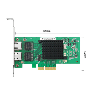 Tarjeta de Red Gigabit PCIe Interna de Doble Puerto, Adaptador Ethernet Intel I350-T2 para Servidor, en Stock I350-T2 - Product Image 4