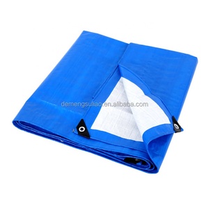 Bleu blanc 4x5m PE bâche toile feuille couverture pluie tissu couverture imperméable tissu - Product Image 2