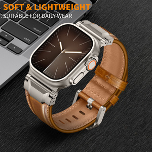 Correa de Cuero Genuino <span class=keywords><strong>Ultra</strong></span> Resistente y Duradera para Hombre, Compatible con <span class=keywords><strong>Apple</strong></span> <span class=keywords><strong>Watch</strong></span> 42/44/45/46/49 mm, Dropshipping Business Luxury Suitisbest - Product Image 2