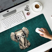 Grand tapis de souris personnalisé pour gamer, motif éléphant bébé, tapis de souris XXL pour bureau, sublimation intégrale, vente en gros de tapis de souris pour bureau et maison