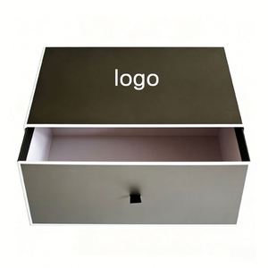 Boîte à tiroir en papier bicolore personnalisable, directement de l'usine, robuste et élégante, idéale pour les vêtements et les emballages cadeaux haut de gamme - Product Image 2