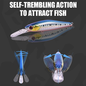 Kit de Señuelos de Pesca para Exteriores en Oferta - Señuelos de Plástico Duro Tipo Minnow de Hundimiento Lento para Pesca en Lagos y Arroyos de Agua Dulce y Salada - Product Image 5