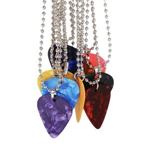 Collar con púa de <span class=keywords><strong>guitarra</strong></span> y colgante de corazón de rubí, cadena para clavícula estilo <span class=keywords><strong>Eddie</strong></span> Munson, Punk, Stranger Things, Horror - Product Image 6