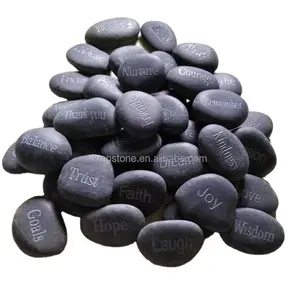 Tumbled Stones Pebbles Polishing Pebble Stone Dark 1 Ton Big Size River Stone