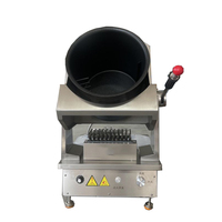 Máquina Automática para Saltear con Gas y Fregadero, Equipo Comercial para Restaurantes, Robot de Cocina de Acero de Grado Alimenticio, Wok