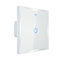 Interrupteur tactile Tuya WiFi Smart EU 10A avec interrupteur de télécommande intelligent en verre compatible avec Alexa et Google Home