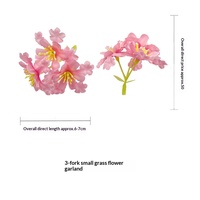 Fleurs d'hortensia artificielles en soie faites à la main, à trois branches, petites, couleur et taille personnalisables, style moderne, pour décoration DIY de la maison