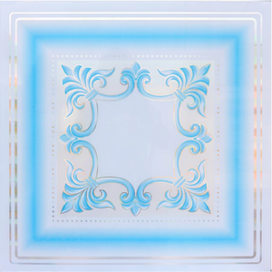 Panneau de plafond suspendu en PVC blanc minimaliste 600x600, résistant à l'humidité, laminé 10 mm - Product Image 1
