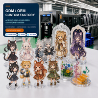 Support en acrylique transparent pour figurines d'anime, impression offset 5080 DPI pour la décoration de salle de jeux, petites séries disponibles, plaque en mica