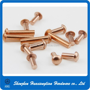 Fabricante de sujetadores de hardware PIN personalizado din660 <span class=keywords><strong>DIN</strong></span> <span class=keywords><strong>660</strong></span> cabeza redonda <span class=keywords><strong>remache</strong></span> de cobre sólido - Product Image 3