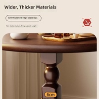 Table d'appoint ronde de style moderne du milieu du siècle, table basse en bois, facile à nettoyer, durable, meuble d'appoint pour salon