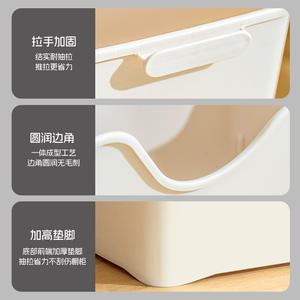 กล่องเก็บของอเนกประสงค์แบบลิ้นชักพลาสติกสำหรับวางบนเคาน์เตอร์ครัว พร้อมล้อเลื่อน ดึงออกง่าย สำหรับขวดเครื่องเทศและอื่นๆ - Product Image 3