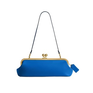 <b>Red</b> PU <b>Clutch</b> Bag Gold Frame Single Strap Portable Waterproof Elegant Wedding Evening Handbag for Women - Product Image 2