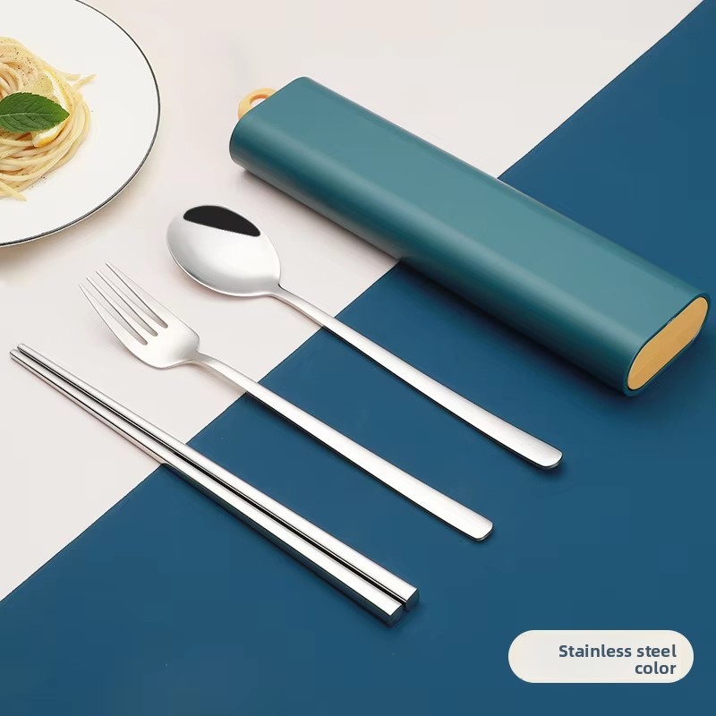 Ensemble de 3 pièces de couleur naturelle [Boîtier ovale bleu]]