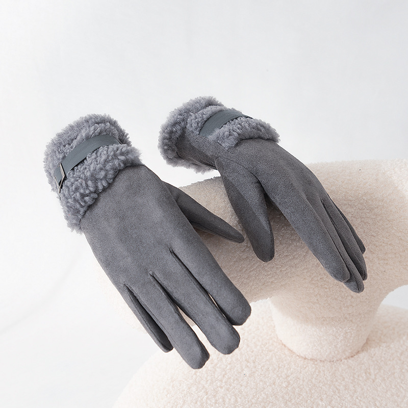 Rouge - gants de ski tricotés en cachemire pour femme, chauds et épais