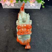 Dragon de jade Xiuyu en cristal sculpté à la main pour la décoration