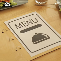 Support de menu en bois personnalisé, dossier de menu de restaurant relié avec service de gravure personnalisée