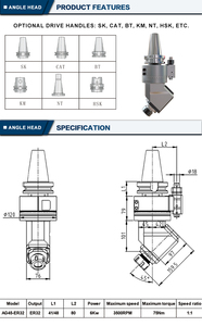 Têtes angulaires AG45-ER32 à 90 degrés, Têtes angulaires BT30 BT40 BT50 CAT30 CAT40 CAT50 SK40 ER16 ER25 ER32 ER40 ER50 - Product Image 4