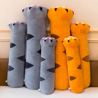 Vente directe usine : Jouet en peluche patte de chat, coussin rembourré à rayures longues, deux options de couleur, pour coussin de sommeil, décoration intérieure, cadeau