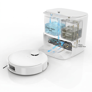 El Mejor Robot Aspirador Inteligente con Detección Automática de Suciedad, Limpieza Eficiente del Hogar 65 ℃   Mopa de Agua Caliente para Limpieza 55 ℃   Secado sin Olores - Product Image 1