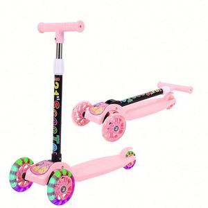 Patinete Infantil de 3 Ruedas con Luces, Ajustable en Altura y Plegable, para Niños de 2 a 12 Años - Product Image 1