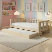 Lit de rangement moderne, personnalisé, facile à assembler, en bois de pin massif, lit simple 90*200cm, modèle BSB 0721 pour chambre à coucher, maison