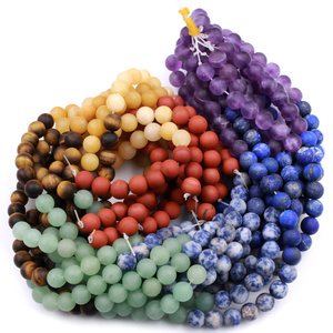 ลูกปัดหินธรรมชาติแบบด้าน ขนาด 4 มม. 6 มม. 8 มม.  ประกอบด้วย อเมทิสต์ ลาพิส โซดาไลต์ เอเวนเจอรีน ไทเกอร์อาย หยกเหลือง แจสเปอร์แดง - Product Image 5