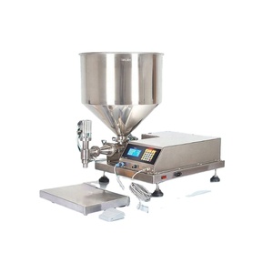 Machine de remplissage semi-automatique pour beurre de cacahuète, sauce chili, crème, pâte, confiture, avec mélangeur pneumatique - Product Image 2