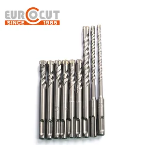 EUROCUT Concrete SDS Plus Drill Bit Cross Tip Hammer Masonry Hammer Drill Bits