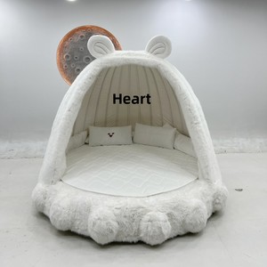 Letto matrimoniale Smokie moderno e minimalista in legno per bambini, a forma di animale, simpatico, per cameretta di <span class=keywords><strong>bambina</strong></span>, con design a casa sull'albero e mostro avvolgente - Product Image 4