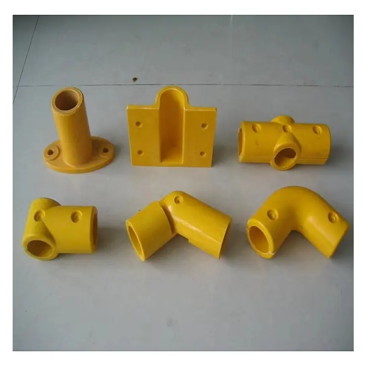 50mm fiberglass tube connector FRP handrail fittings GFRP fence accessories