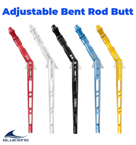 Componentes de caña de pescar de aluminio ajustables para pesca de grandes especies, con extremo curvado para trolling - Product Image 2