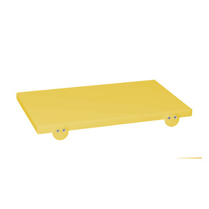 Yellow Polyethylene Cutting <b>Board</b> 50 × 30 × 2 h cm, with Counter Stop - Product Image 1