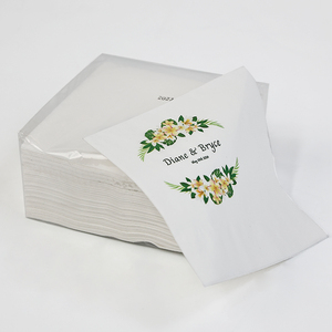 Fabricants d'usine serviettes de table personnalisées bon marché pour fêtes de restaurant serviettes blanches imprimées personnalisées - Product Image 6