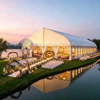 Tente de réception extérieure pour 100 personnes, tente en aluminium TFS pour cérémonie de mariage, fête, événement, banquet dans le jardin