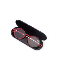 Lunettes de lecture tendance 2026 en TR90 flexible, anti-fatigue oculaire, protection contre la lumière bleue, style rétro circulaire, avec étui de protection fin