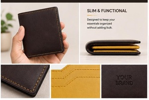 Most Selling Full Grain Genuine Leather <b>Wallet</b> for Everyday Carry and Travel At Best Price - Product Image 3