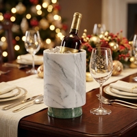 Seau à vin isotherme 3L, multicolore, classique, durable, à rayures marbrées, personnalisable, pour la maison, le bureau et les fêtes