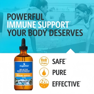 Grosir Label pribadi AegleWell Bio aktif perak hidrokortiol tetesan cairan perak untuk dukungan kekebalan tubuh cairan perak Drop - Product Image 2