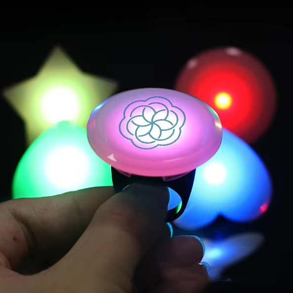 LED Flashing Finger Rings Colorful Glow Infrared Light for Music Festival Party Atmosphere and Bar Gift