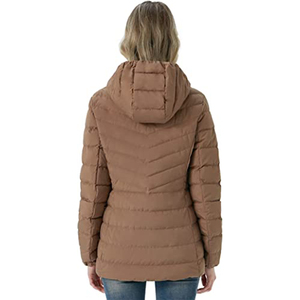 Chaqueta acolchada de alta calidad para mujer, bombardero de invierno de manga larga y cremallera con bolsillos transpirables, OEM personalizado - Product Image 3