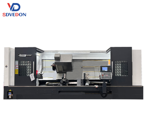 Tour <span class=keywords><strong>CNC</strong></span> à banc incliné haute précision TCK700DY avec tourelle motorisée et mandrin hydraulique pour l'usinage de moules de pièces automobiles, certifié CE ISO - Product Image 1