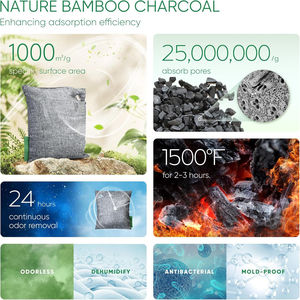 Than tre hoạt tính lọc không khí túi loại bỏ mùi hôi và độ ẩm thiên nhiên tươi túi lọc không khí - Product Image 2